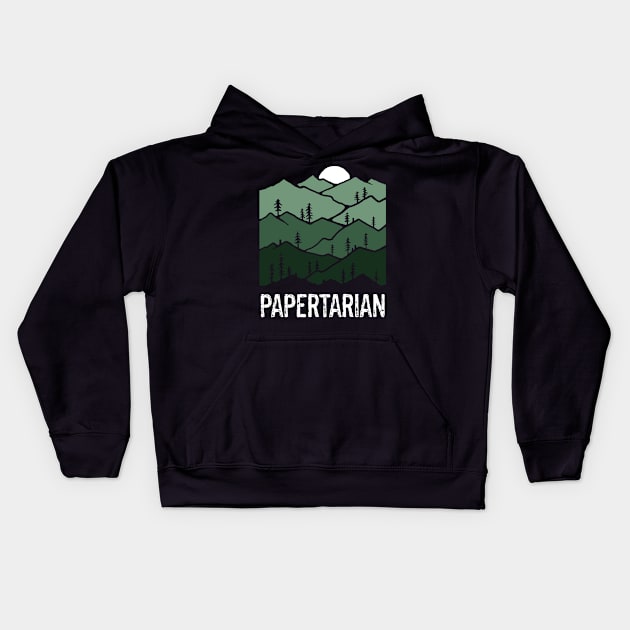 Papertarian Living The Paper Based Products Environment Kids Hoodie by egcreations